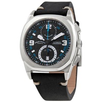 Armand Nicolet MEN'S JH9 Leather Black Dial Watch A668HAA-NZ-PK4140NR