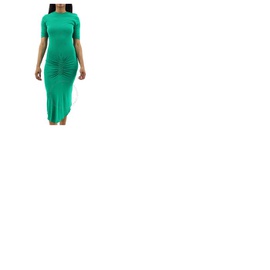 Atlein Ladies Gather Front Midi Dress In Green R46191 TJ78-C0395