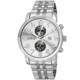 August Steiner MEN'S Stainless Steel Silver Dial Watch AS8175SS