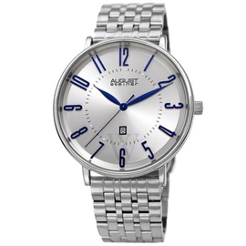 August Steiner MEN'S Stainless Steel White Dial Watch AS8257SS