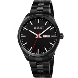 August Steiner MEN'S Stainless Steel Black Dial Watch AS8271BK