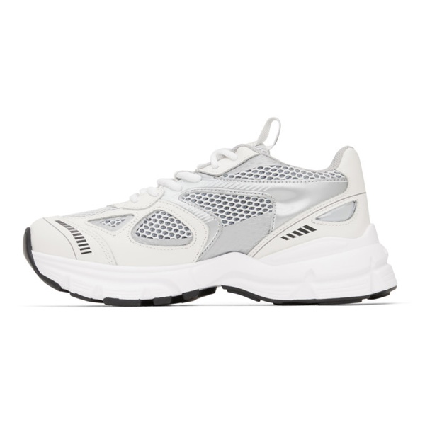  악셀 아리가토 Axel Arigato White & Gray Marathon Runner Sneakers 232307F128013