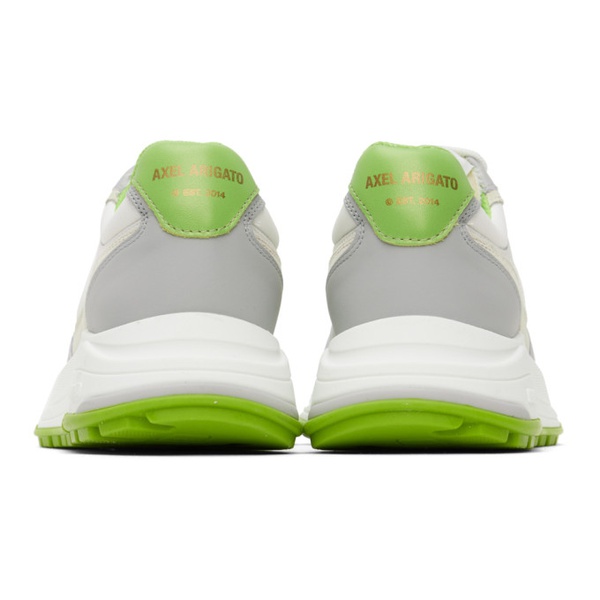  악셀 아리가토 Axel Arigato White & Green Rush Sneakers 232307F128035