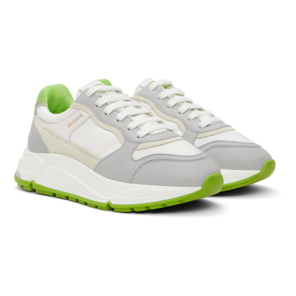  악셀 아리가토 Axel Arigato White & Green Rush Sneakers 232307F128035
