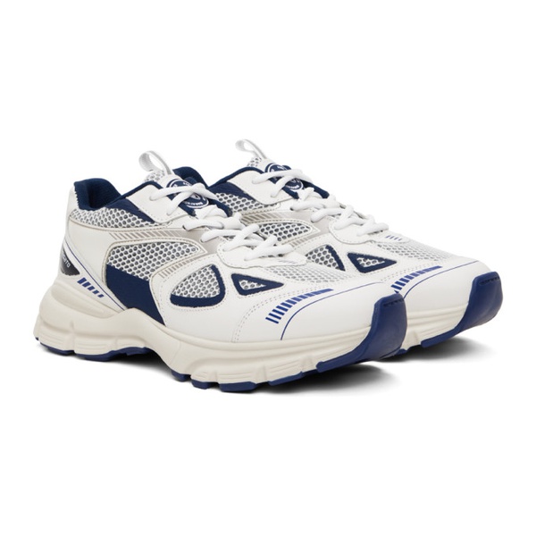  악셀 아리가토 Axel Arigato White & Navy Marathon Runner Sneakers 232307M237057