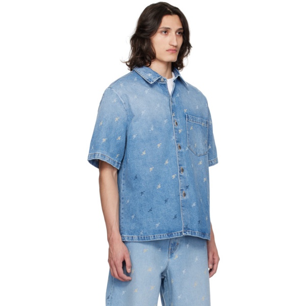  악셀 아리가토 Axel Arigato Blue Miles Denim Shirt 241307M192007