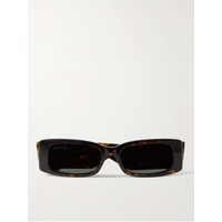 발렌시아가 BALENCIAGA EYEWEAR Rectangular-Frame Tortoiseshell Acetate Sunglasses 1647597304620051