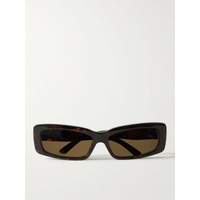 발렌시아가 BALENCIAGA EYEWEAR Rectangular-Frame Tortoiseshell Acetate Sunglasses 1647597321239604