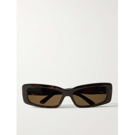 발렌시아가 BALENCIAGA EYEWEAR Rectangular-Frame Tortoiseshell Acetate Sunglasses 1647597321239604