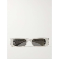 발렌시아가 BALENCIAGA EYEWEAR Dynasty Rectangular-Frame Acetate and Silver-Tone Sunglasses 1647597324193527