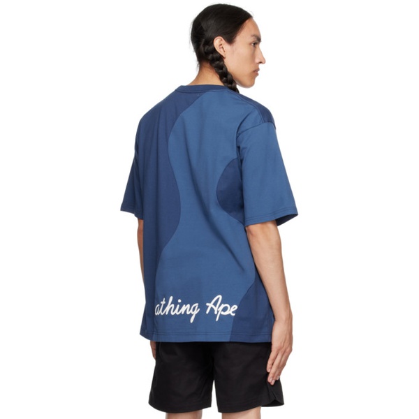  베이프 BAPE Blue Cutting T-Shirt 231546M213018