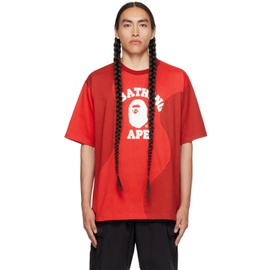 베이프 BAPE Red Cutting T-Shirt 231546M213019