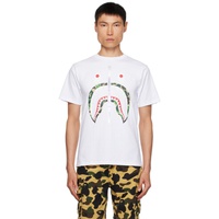 베이프 BAPE White ABC Camo Shark T-Shirt 232546M213099