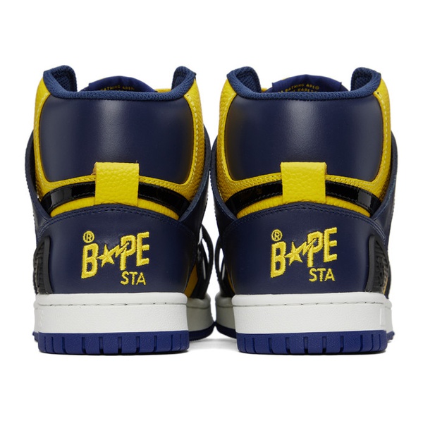  베이프 BAPE Yellow & Navy Sta 93 Hi Sneakers 231546M237034