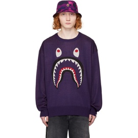 베이프 BAPE Purple Shark Sweater 232546M201002