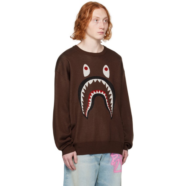  베이프 BAPE Brown Shark Sweater 232546M201003