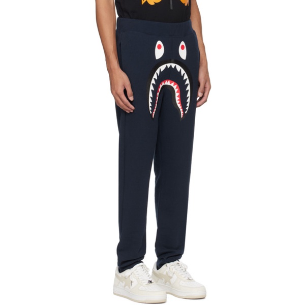  베이프 BAPE Navy ABC Camo Shark Sweatpants 232546M190005