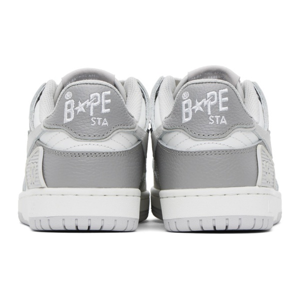  베이프 BAPE White & Gray Sk8 Sta #5 Sneakers 232546M237033
