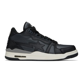 베이프 BAPE Black & Gray Clutch Sta #1 Sneakers 232546F127001