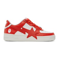 베이프 BAPE Red & White STA OS Sneakers 241546M237030