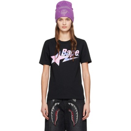 Black & Purple Liquid Camo 베이프 BAPE STA T-Shirt 241546F110002