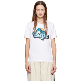 베이프 BAPE White Shark Milo T-Shirt 241546F110097