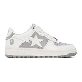 베이프 BAPE White & Gray STA #6 Sneakers 241546F128037
