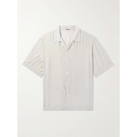 바레나 BARENA Solana Camp-Collar Garment-Dyed Silk Shirt 1647597323793312