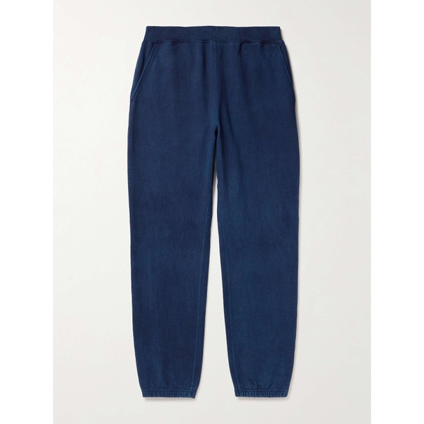 블루 블루 재팬 BLUE BLUE JAPAN Tapered Indigo-Dyed Cotton-Jersey Sweatpants 1647597319032101