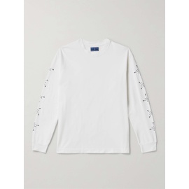 블루 블루 재팬 BLUE BLUE JAPAN KOBO리바이스 Sleeve-Printed Cotton-Jersey T-Shirt 1647597319044432