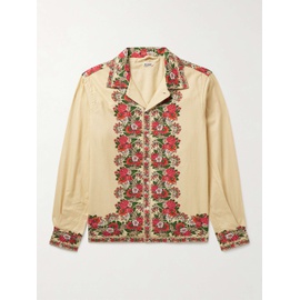 보디 BODE Winter Bouquet Camp-Collar Floral-Print Cotton-Twill Shirt 1647597311226847