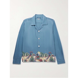 보디 BODE Ski Lift Camp-Collar Bead-Embellished Printed Woven Shirt 1647597311226853