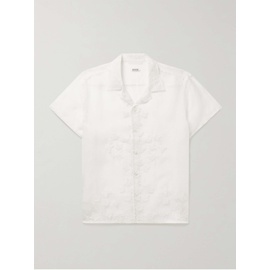 보디 BODE Ivy Camp-Collar Embroidered Silk-Organza Shirt 1647597326794210