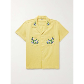 보디 BODE Chicory Camp-Collar Bead-Embellished Waffle-Knit Cotton Shirt 1647597326794147