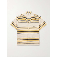 보디 BODE 네임세이크 Namesake Camp-Collar Logo-Embroidered Striped Cotton Shirt 1647597326794202