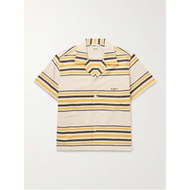보디 BODE 네임세이크 Namesake Camp-Collar Logo-Embroidered Striped Cotton Shirt 1647597326794202