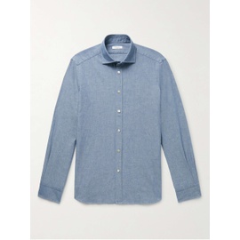 BOGLIOLI Slim-Fit Cutaway-Collar Cotton-Chambray Shirt 1647597306985420