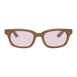 BONNIE CLYDE Brown Checkmate Sunglasses 241067F005038