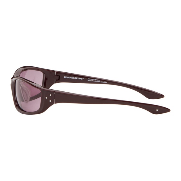  BONNIE CLYDE Burgundy Piccolo Sunglasses 241067F005020