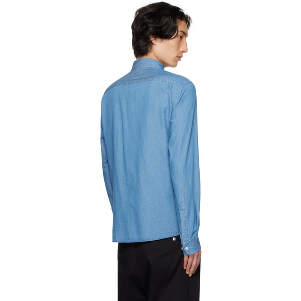  BOSS Blue Slim-Fit Shirt 232085M192005