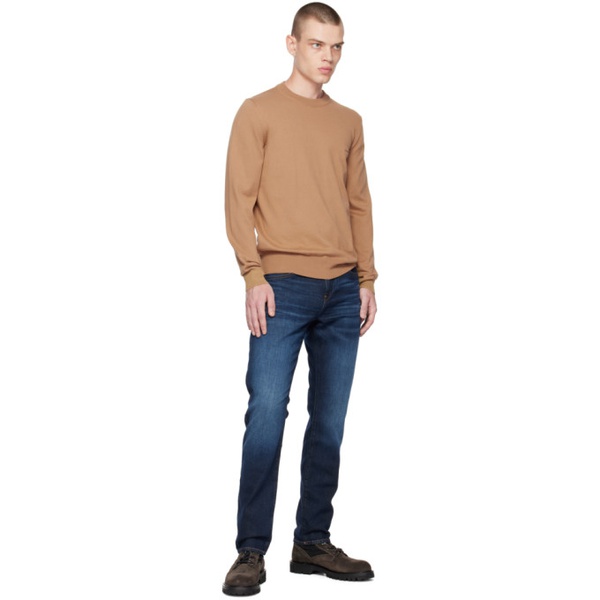  BOSS Beige Embroidered Sweater 231085M201012