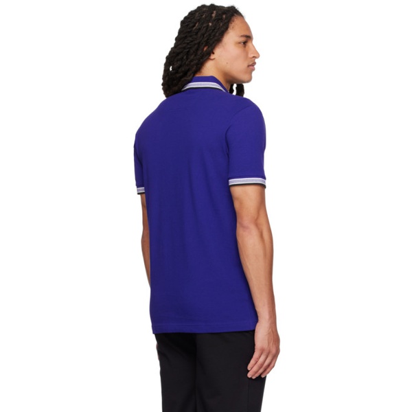  BOSS Blue Embroidered Polo 232085M212009