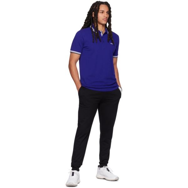  BOSS Blue Embroidered Polo 232085M212009