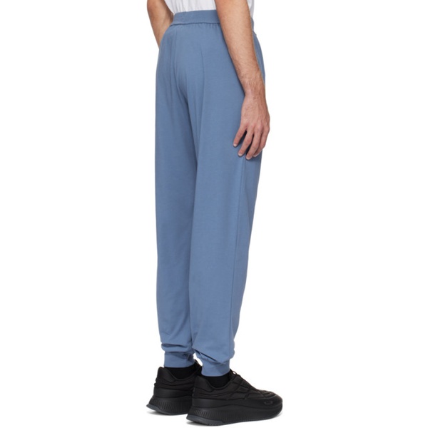  BOSS Blue Embroidered Sweatpants 241085M190004