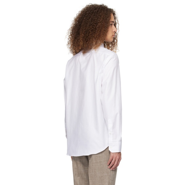  BOSS White Spread Collar Shirt 241085M192007