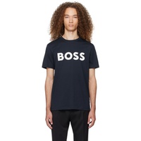 BOSS Navy Printed T-Shirt 241085M213034