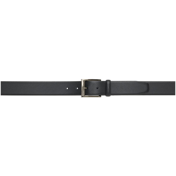  BOSS Black Saffiano Leather Belt 241085M131001