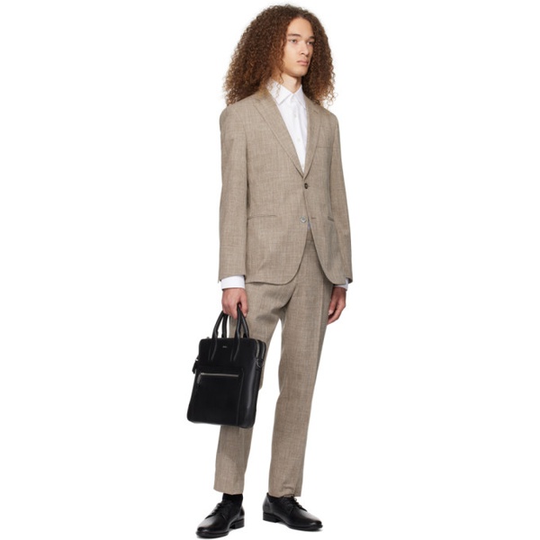  BOSS Beige Slim-Fit Suit 241085M196001