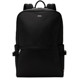 BOSS Black Structured Backpack 241085M166010