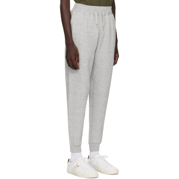  BOSS Gray Embroidered Sweatpants 241085M190006